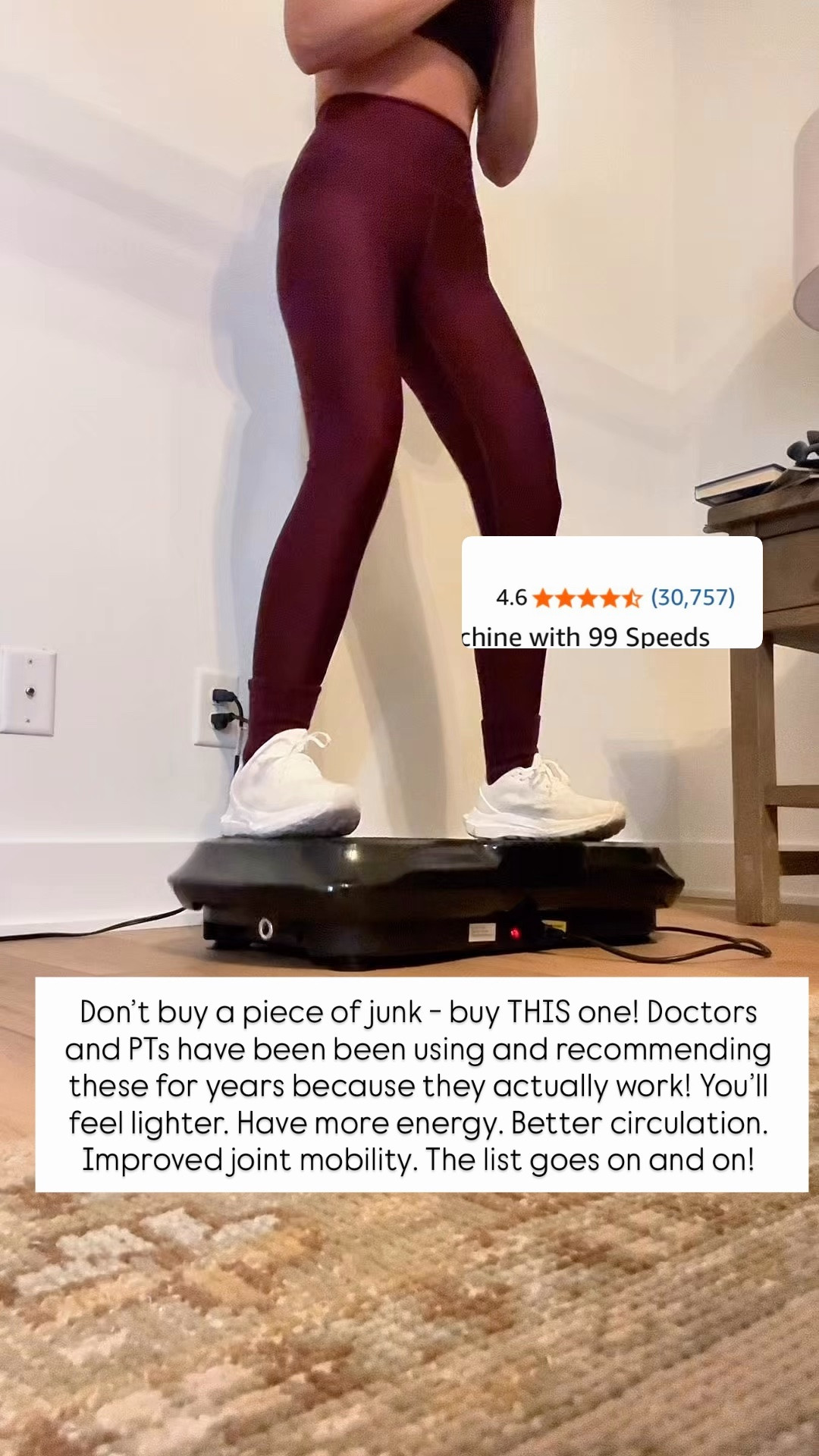 I’m picky and have expensive taste! Here’s what I’d buy from Amazon sale! This is one of the best vibration plates on the market!! I use this every single day for 10-15 minutes on speeds 80-90!