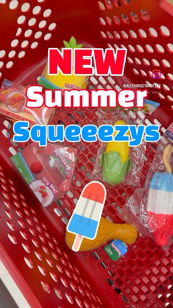Happy Sunday, Friends!! An afternoon @target run for trash bags turned into a FUN run with these new Squeeezy Squish Toys by @sunnydaysent 🌤️

Our store just got BOMB POP, Fried Chicken, Hot Dog, Cherries, Pineapple and Corn! 
‼️ These are not online yet! ‼️

* Squish Toys - $5 each 

#target #summer #trending #viral #fun

#LTKKids #LTKTravel #LTKmomlife
