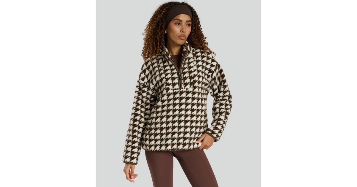 South Beach Off White Houndstooth Quarter Zip Borg Jacket
						
						Add to Saved Items
						R... | New Look (UK)