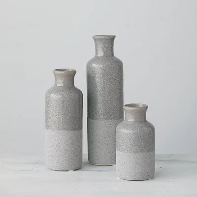 Gray Speckled Vases, Set of 3 | Kirkland's Home
