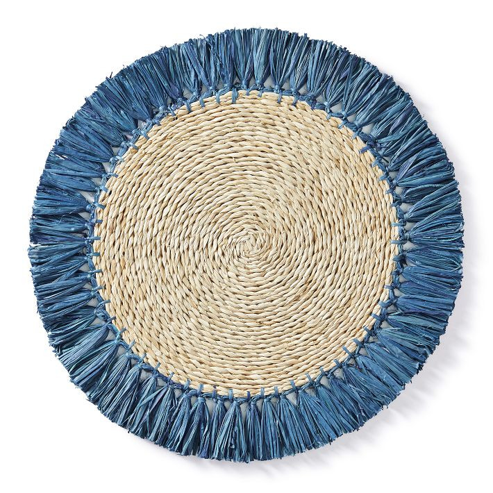 Raffia Fringe Placemats, Set of 4 | Mark and Graham