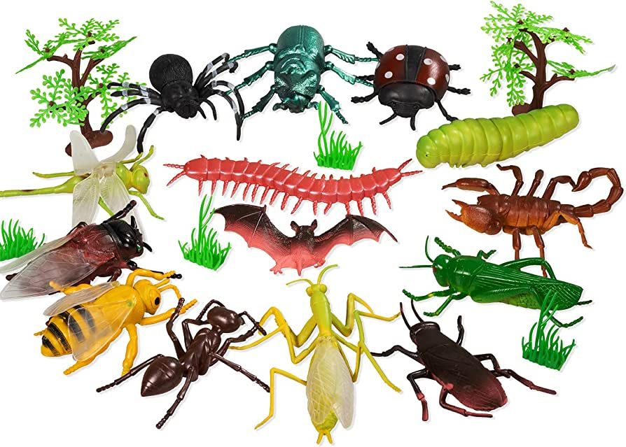 kockuu 14 pcs Big Bugs Toys for Kids 3-5 Large Insects Toys Giant Fake Bugs Insects for Kids Todd... | Amazon (US)