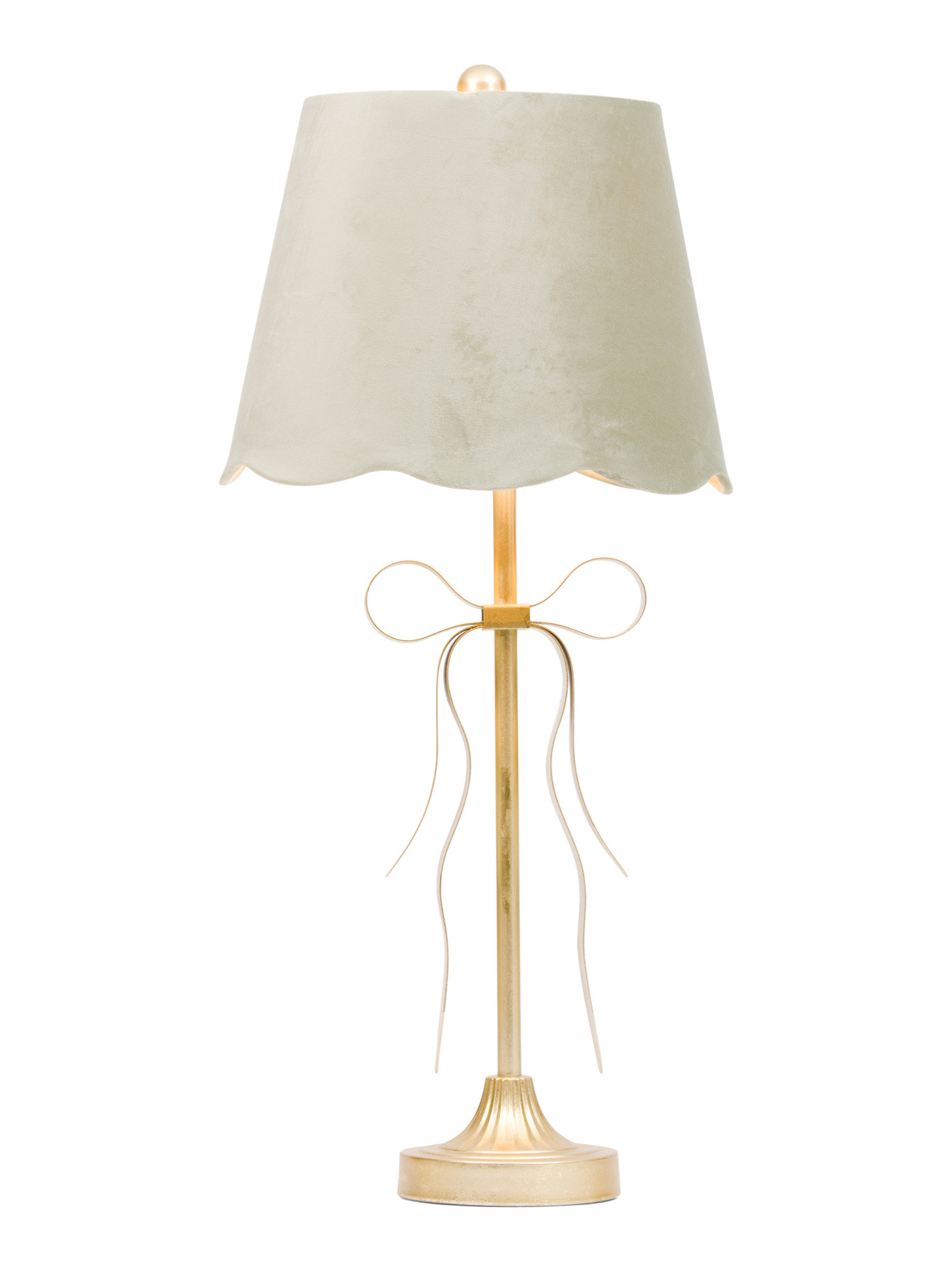 28.5in Metal Bow Lamp With Scalloped Shade | Furniture & Lighting | Marshalls | Marshalls