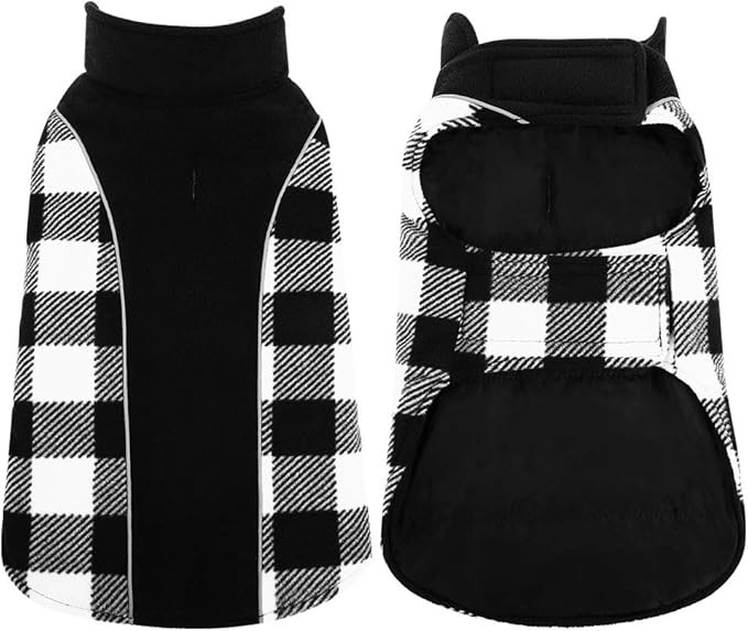 Kuoser Reversible Dog Cold Weather Coat, Reflective Waterproof Winter Pet Jacket, British Style P... | Amazon (US)
