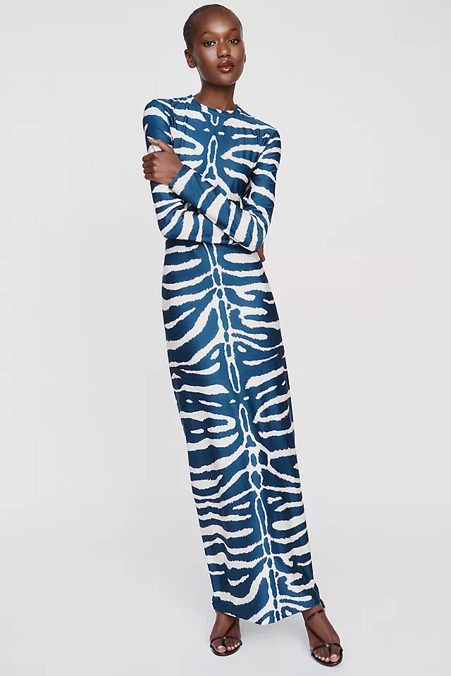 Animal Print Fitted Maxi Dress | Anthropologie (US)