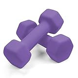 Portzon Set of 2 Neoprene Dumbbell Hand Weights, Anti-Slip, Anti-roll, Hex Shape Colorful | Amazon (US)