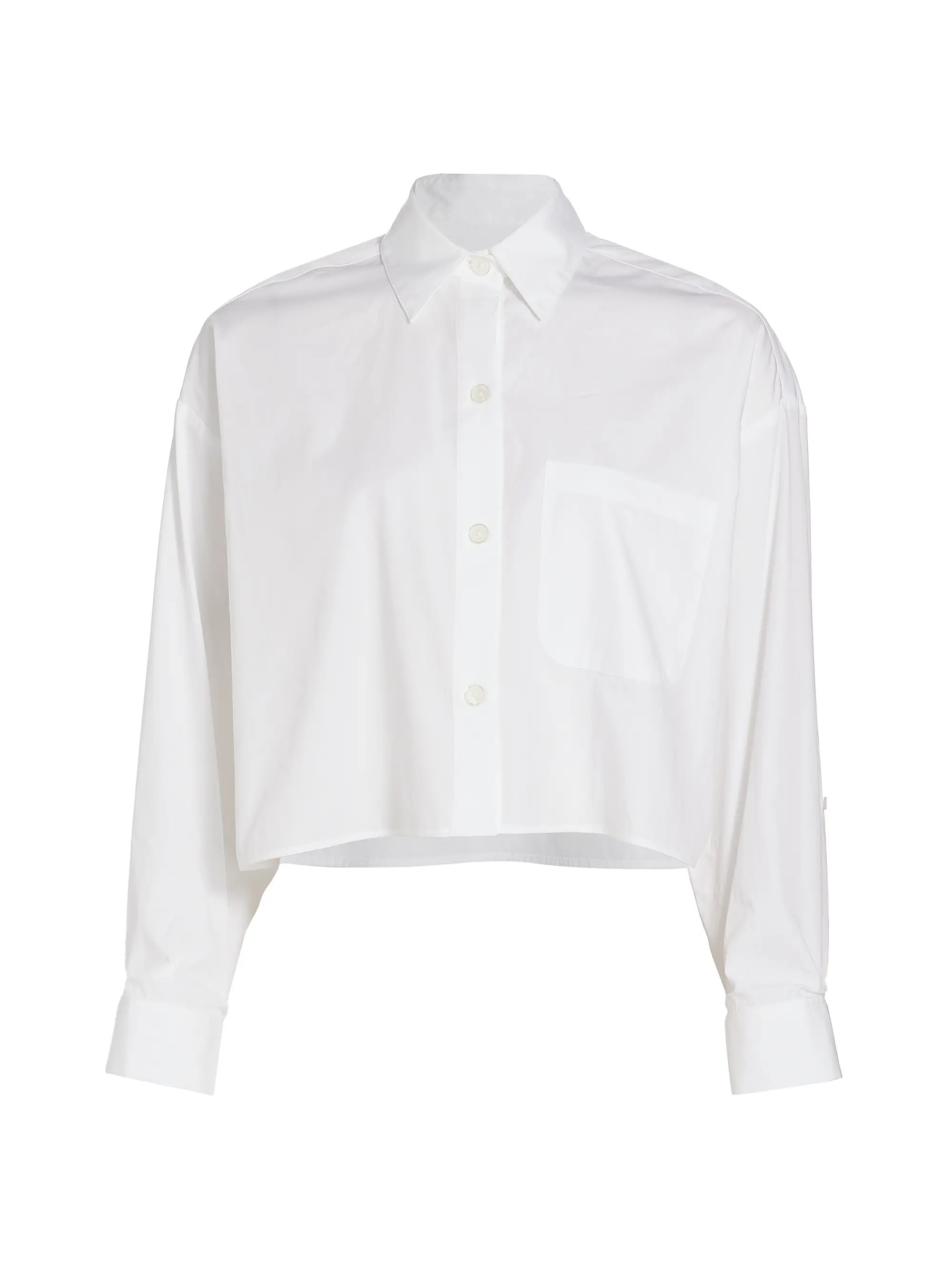 Shop TWP Soon To Be Ex Crop Shirt | Saks Fifth Avenue | Saks Fifth Avenue