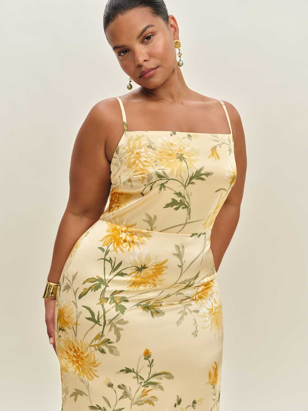 Frankie Silk Dress Es | Reformation (Global)