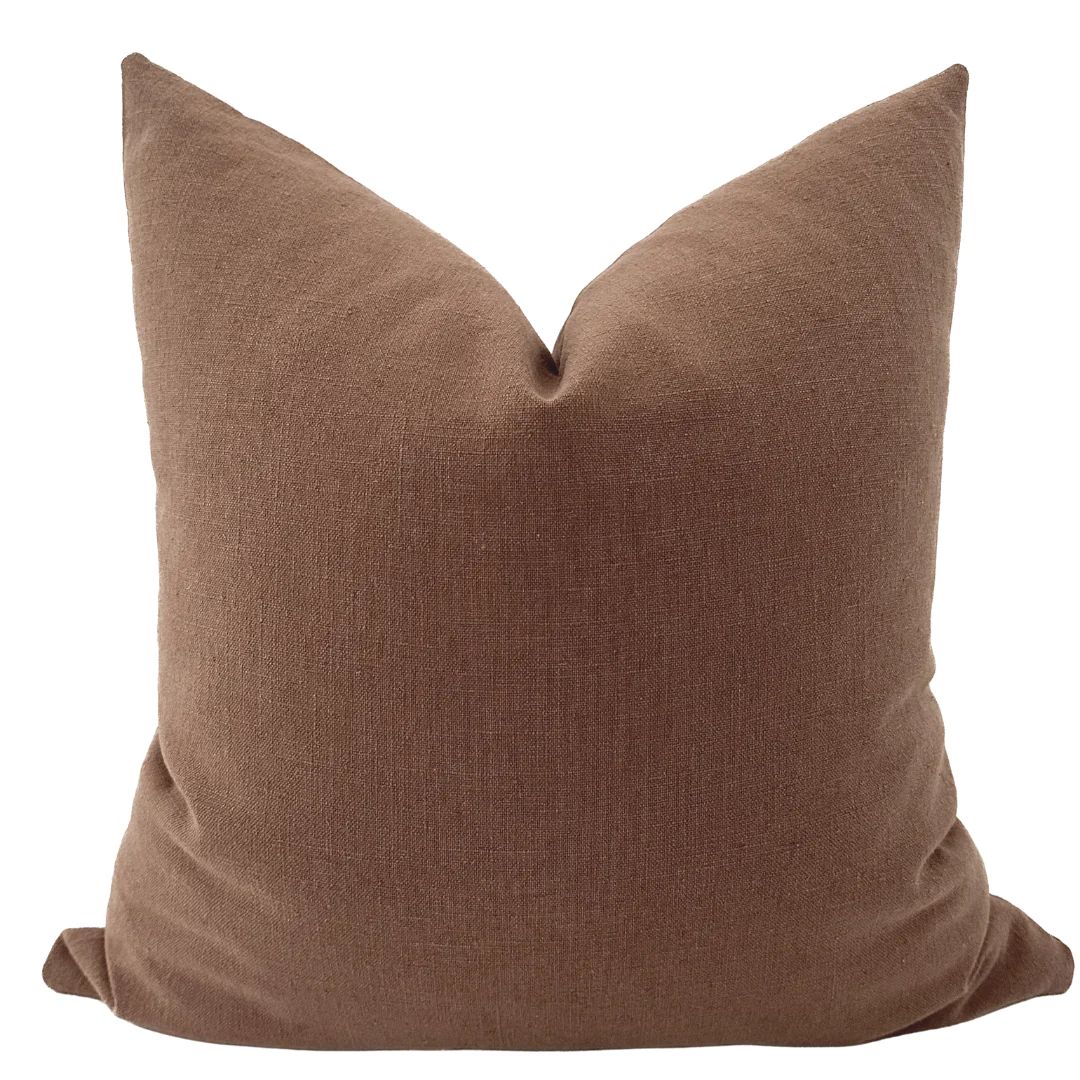 Fired Red Linen Pillow Cover | Hackner Home (US)
