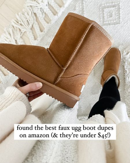 Faux UGG mid-calf boot dupes under $45 on Amazon! TTS, super cozy & warm. Comes in more colors too!

// winter boots, ugg boots, slippers, winter fashion, gifts for her #ltkseasonal

#LTKshoecrush #LTKunder50 #LTKFind