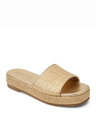 Women's Bay Raffia Flatform Sandals | Bloomingdale's (US)