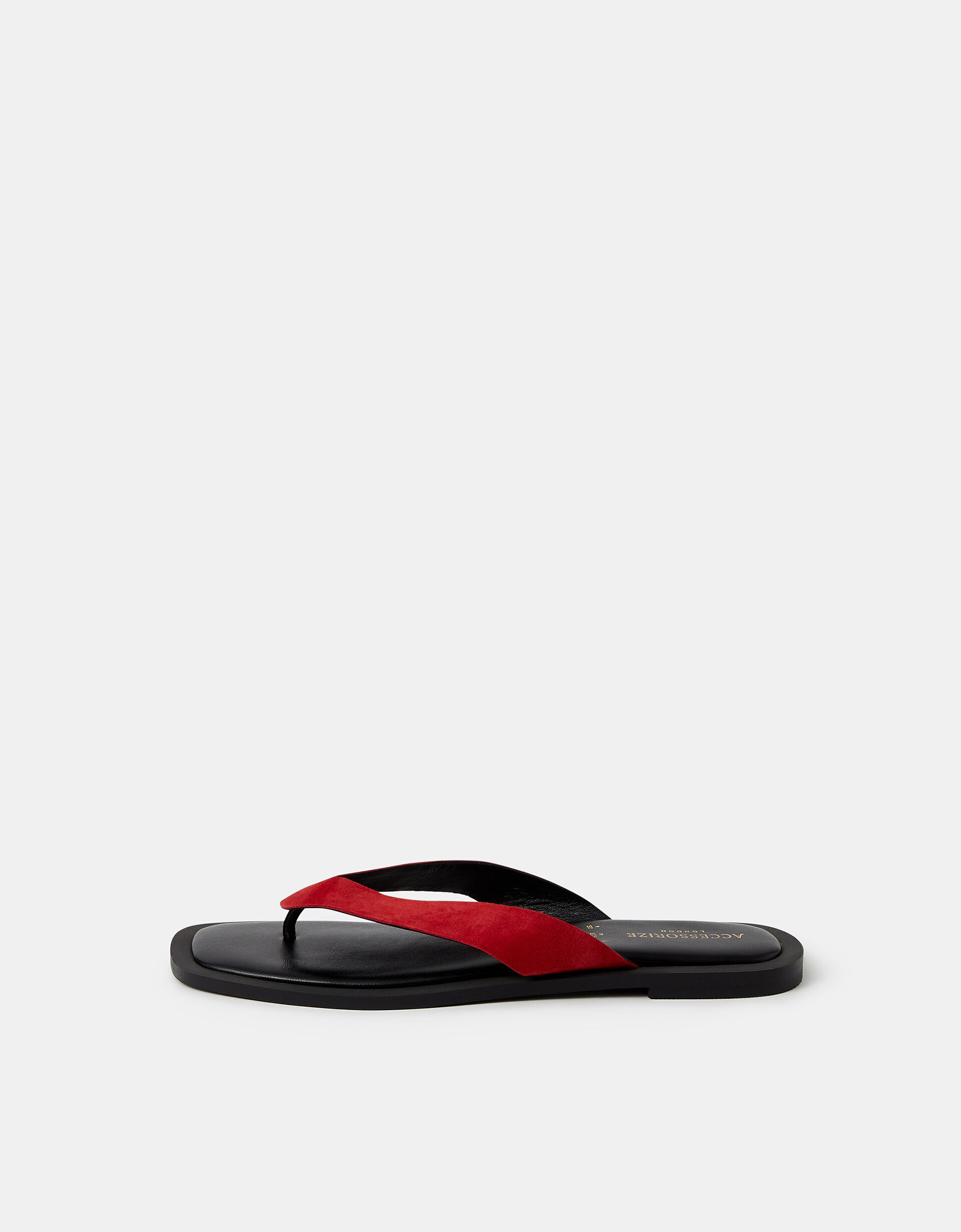Suede Flip Flop Sandals Red | Accessorize (Global)
