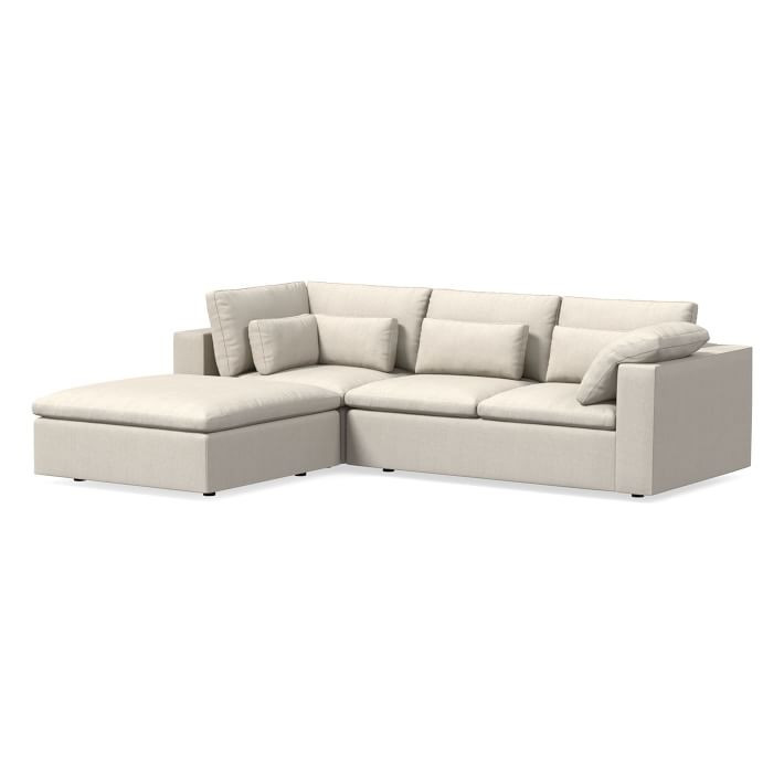 Harmony Modular 3-Piece Ottoman Sectional (122") | West Elm (US)