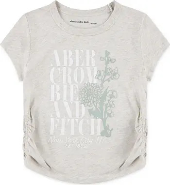 Kids' Ruched Cotton Blend Graphic T-Shirt | Nordstrom