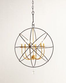 Gold Orbit 6-Light Chandelier | Horchow