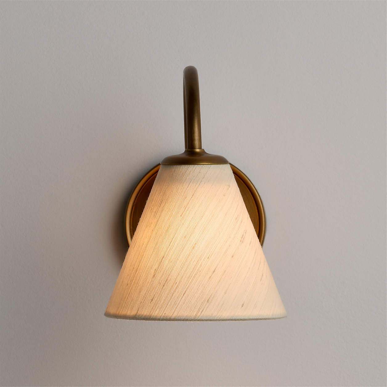 Anais Brass Wall Sconce Light | Crate & Barrel | Crate & Barrel