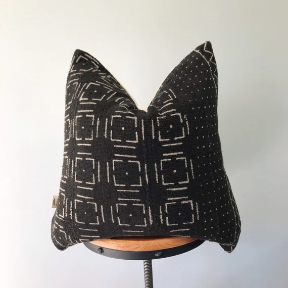 Black Mudcloth Pillow Cover. for Sofa Pillow Cover | Etsy | Etsy (US)