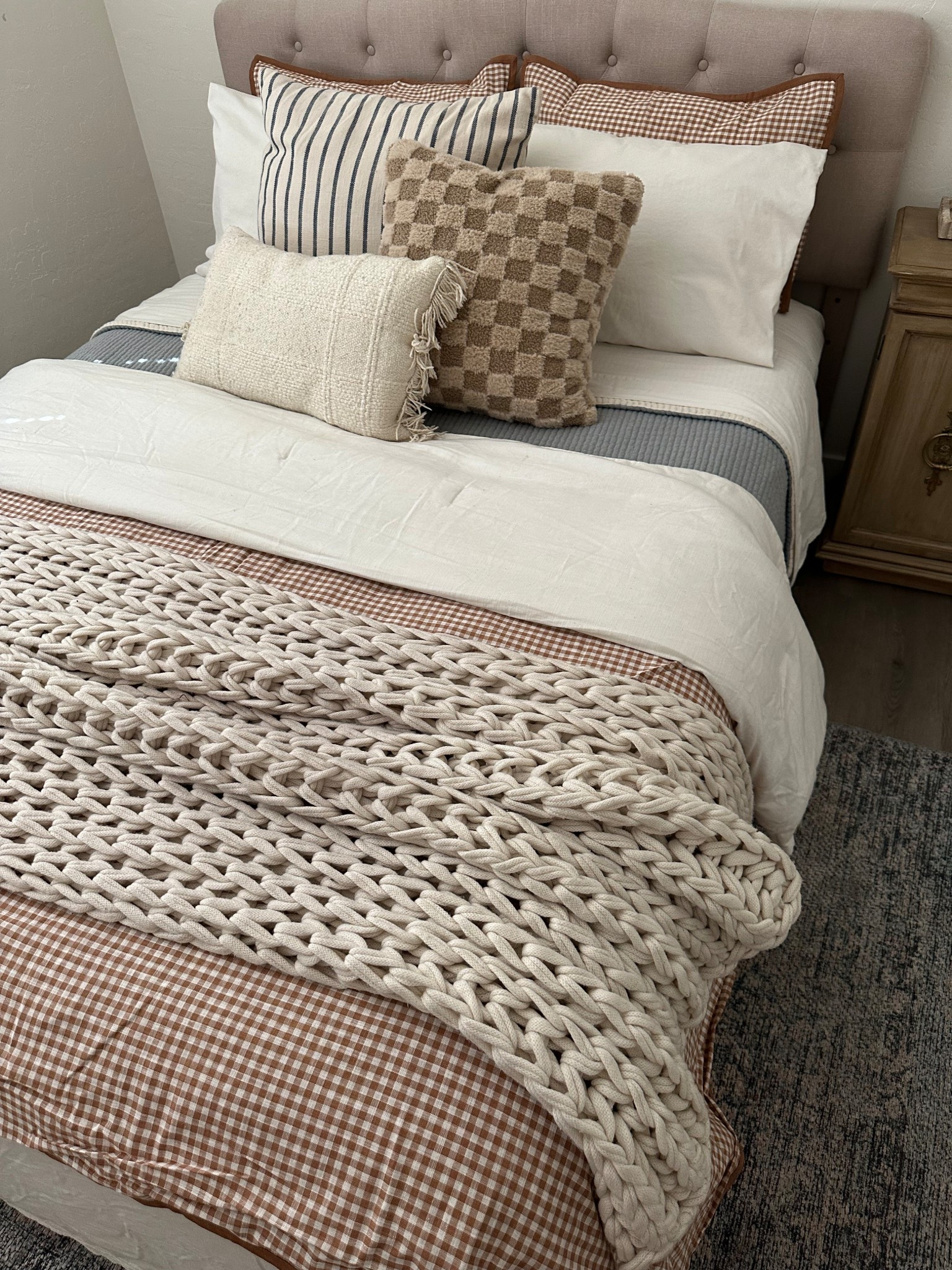 Switched up my guest room bedding for fall, I am obsessed with this gingham bedding and it is on sale! I also got this gauze bed blanket and it is PB quality for 1/4 of the price!! 

Find more content on Instagram @dealdesignco for more sources and daily finds from crate & barrel, CB2, Amber Lewis, Loloi, west elm, pottery barn, rejuvenation, William & Sonoma, amazon, shady lady tree, interior design, home decor, studio mcgee x target, bedroom furniture, living room, bedroom, bedroom styling, restoration hardware, end table, side table, framed art, vintage art, wall decor, area rugs, runners, vintage rug, target finds, sale alert, tj maxx, Marshall’s, home goods, table lamps, threshold, target, wayfair finds, Turkish pillow, Turkish rug, sofa, couch, dining room, high end look for less, kirkland’s, Ballard designs, wayfair, high end look for less, studio mcgee, mcgee and co, target, world market, sofas, loveseat, bench, magnolia, joanna gaines, pillows, pb, pottery barn, nightstand, throw blanket, target, joanna gaines, hearth & hand, floor lamp, world market, faux olive tree, throw pillow, lumbar pillows, arch mirror, brass mirror, floor mirror, designer dupe, counter stools, barstools, coffee table, nightstands, console table, sofa table, dining table, dining chairs, arm chairs, dresser, chest of drawers, Kathy kuo, LuLu and Georgia, Christmas decor, Xmas decorations, holiday, Christmas Eve, NYE, organic, modern, earthy, moody, faux plants, arm chair, wood constole table, nightstand, cabinet, burlwood, candlesticks, slipcover ottoman, floral throw pillow, framed art, home decor, woven basket 

#LTKFindsUnder100 #LTKHome #LTKSaleAlert