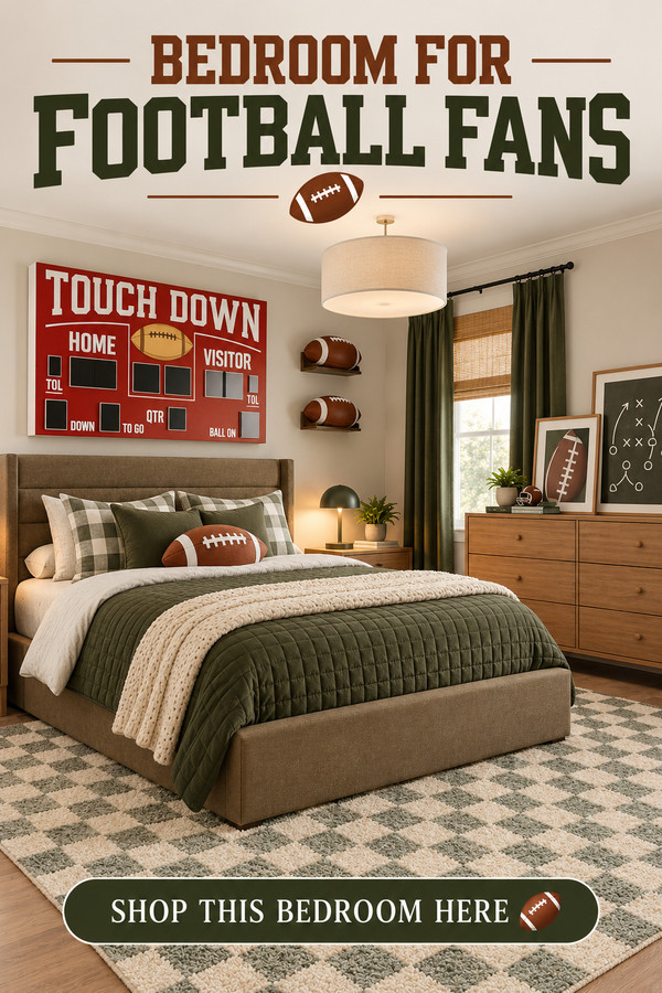 🏈 **Bedroom for Football Fans