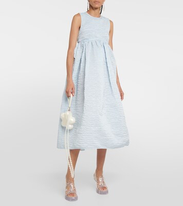 텍스처 리넨 블렌드 클로케 미디 드레스 | Mytheresa (INTL)
