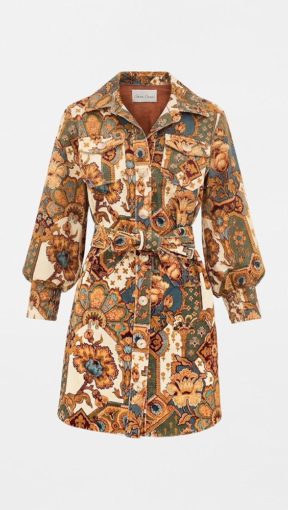 Cara Cara Villena Corduroy Dress Vintage Patchwork Blue XXS | Shopbop