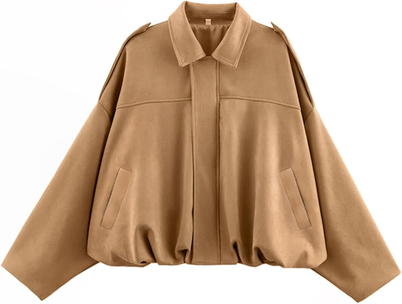 Womens Faux Suede Bomber Jacket Casual Lapel Pilot Cropped Coat Oversized Motorcycle Jackets 2025... | Amazon (US)