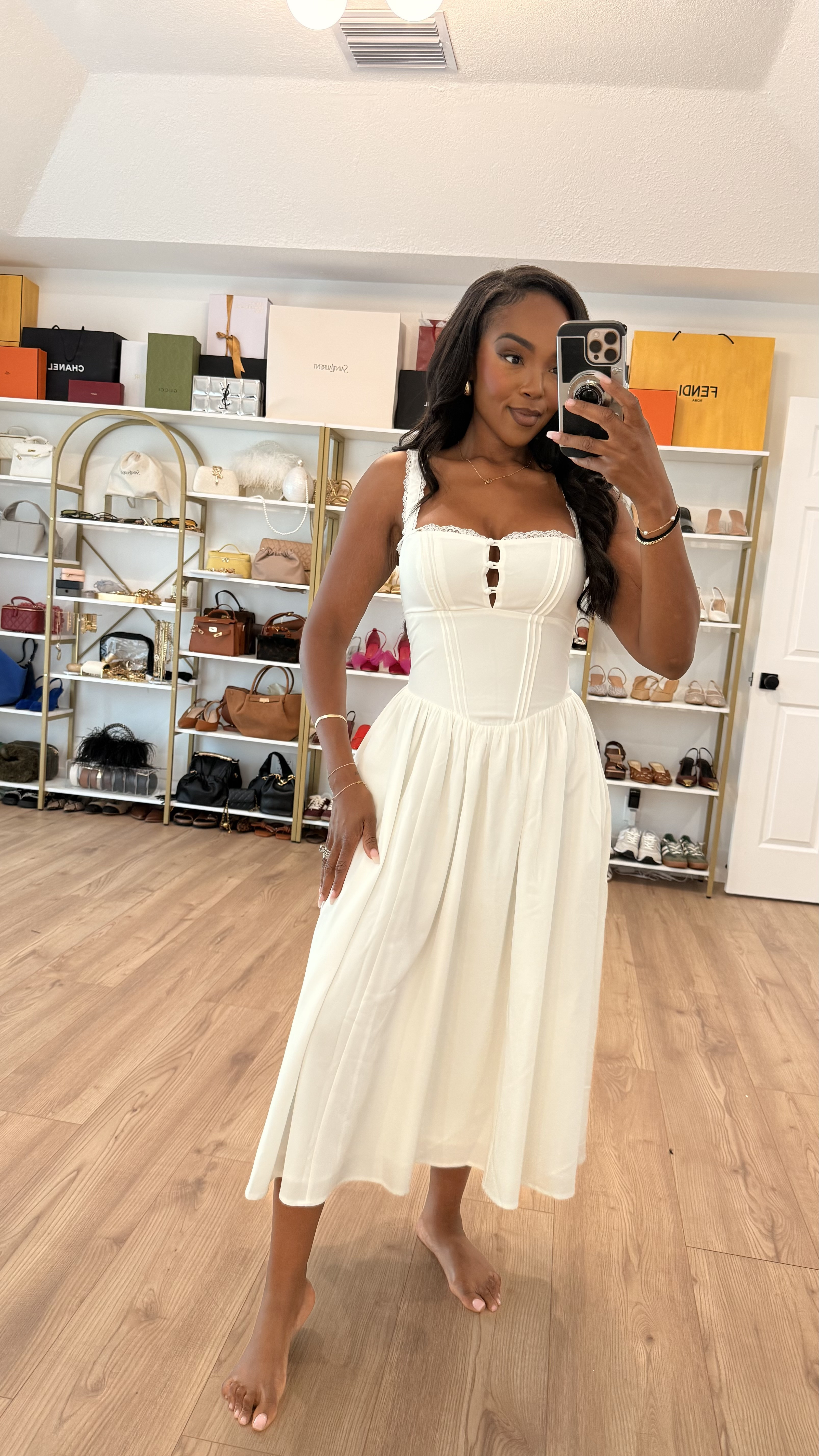 ☀️ Summer Style in Full Bloom! 💐✨

Nothing says warm weather chic like a cute, flowy summer dress! 🌸 Whether you’re brunching, strolling on the beach, or heading to a daytime date, this look is effortless and breezy. Who else loves a dress that’s both cute & comfy? 💛

📏 Wearing Size Small (6) | 140 lbs | 5’4” | #BlackWoman

🔥 Drop a 🌸 if you’re ready for summer vibes! Would you style this with sandals or wedges? ⬇️

📲 Shop my summer looks @kirasfashionfinds on @shop.LTK!
#PlusSizeFashion #MidsizeFashion #PetiteFashion #Petite #PlusSize #Size14 #TallWomenFashion #DressJeans #Sandals #WorkOutfit #Dresses #CountryConcertOutfit #Shoes #DateNightOutfit #Workwear #TrenchCoat #SummerStyle #FashionTrends #OOTD #TrendyLooks #Liketkit #ShopTheLook