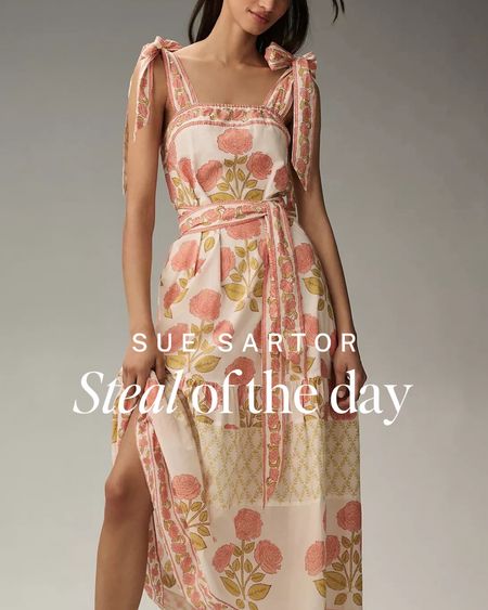 Was -$295 
NOW $102

Tried this on in store but it was missing a belt. Immediately ordered online because it is so good. A softer more feminine pinky coral color than this pic. 

#suesartor #anthropologie #anthrofind #stealsanddeals #luxeforless #clearance #sundress #summerdress #sundress #bows #weddingguest


#LTKSummerSales #LTKOver40 #LTKFindsUnder100