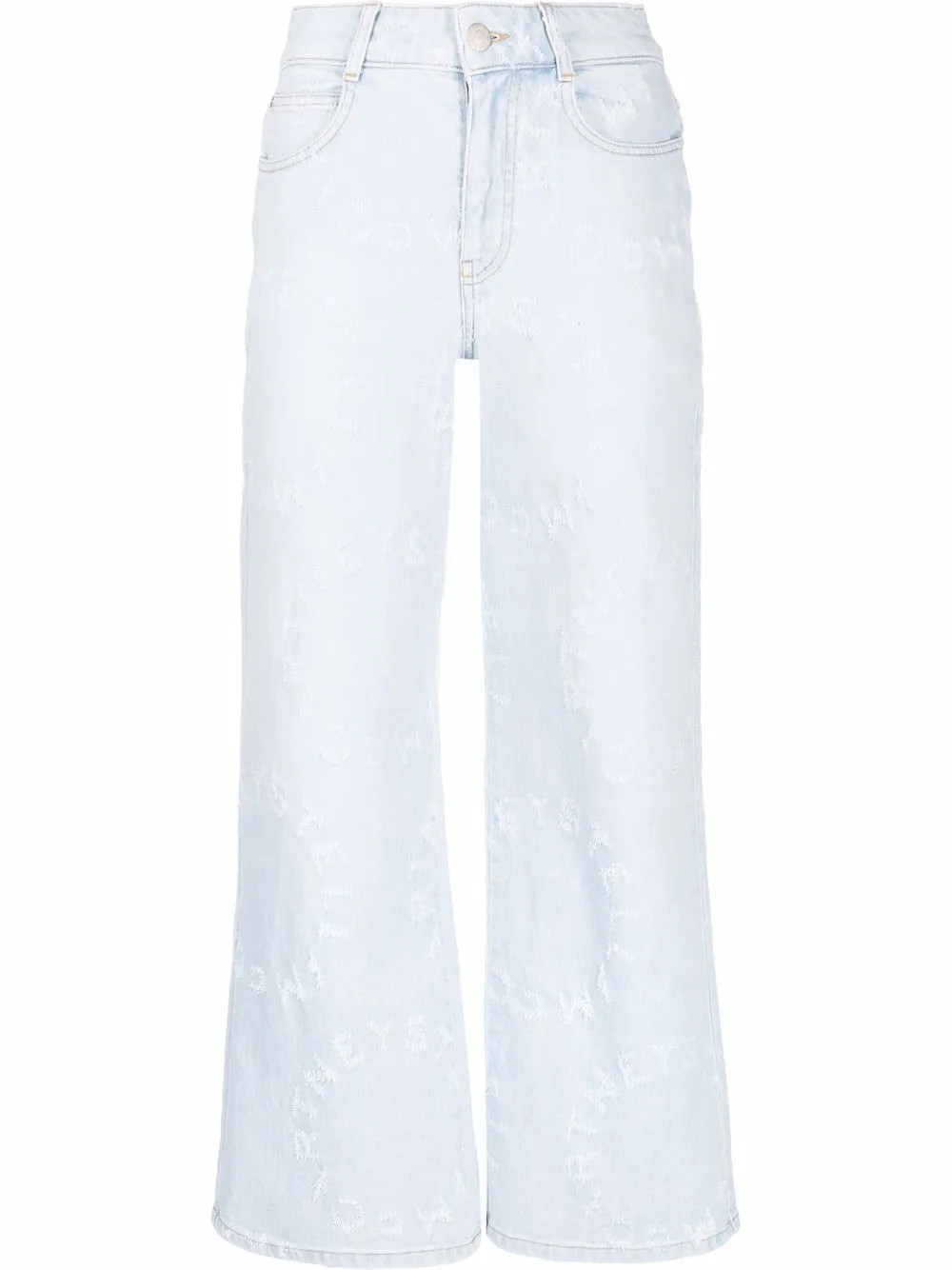 Stella Logo distressed cropped jeans | Farfetch Global