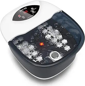 ZETYO Foot Spa Bath Massager with Heat,Pedicure Foot Masssager Spa with 22 Massage Rollers,Bubble... | Amazon (US)