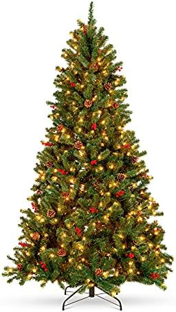 Best Choice Products 6ft Pre-Lit Pre-Decorated Spruce Hinged Artificial Christmas Tree w/ 798 Tip... | Amazon (US)