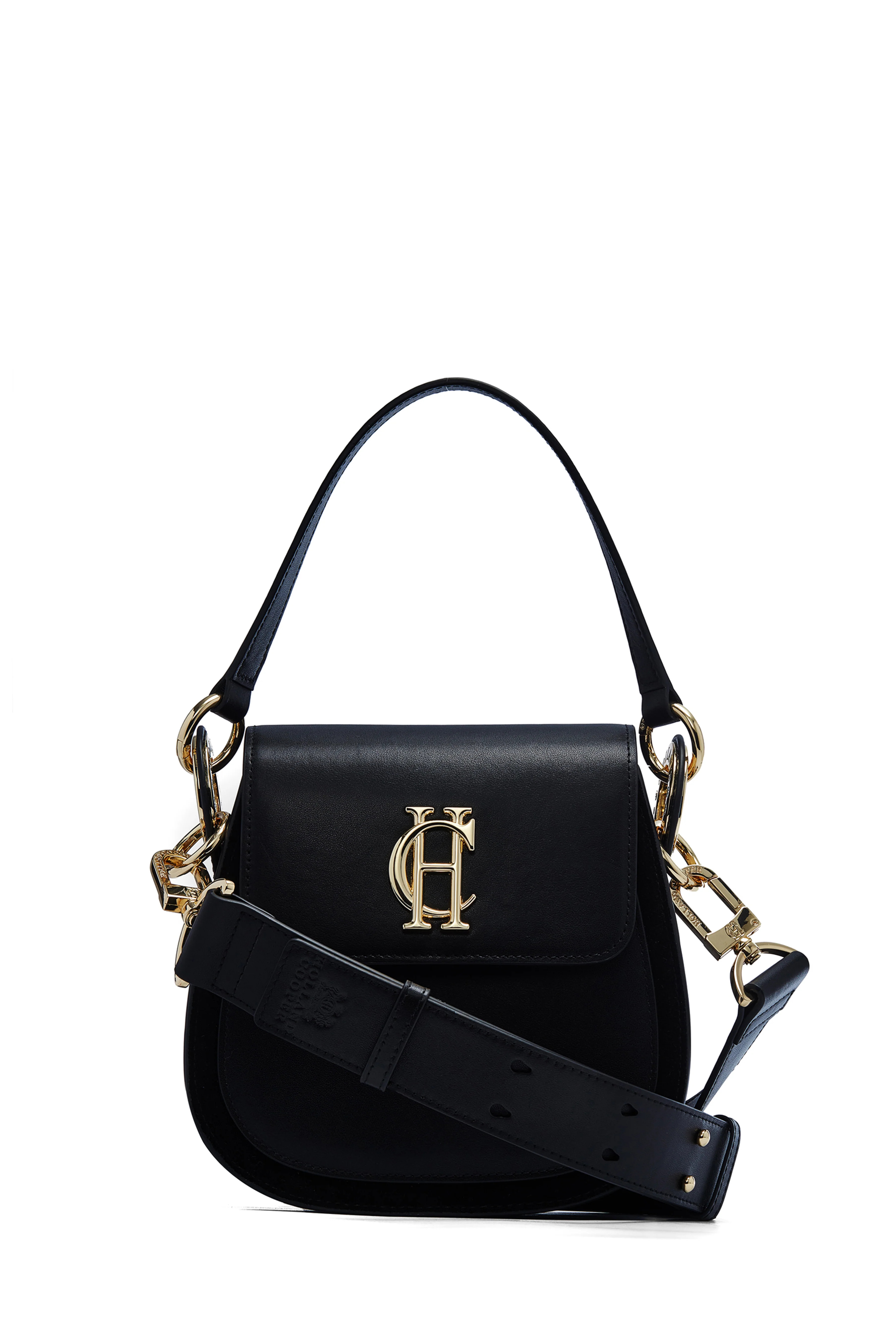 Chelsea Saddle Bag (Soft Black) | Holland Cooper