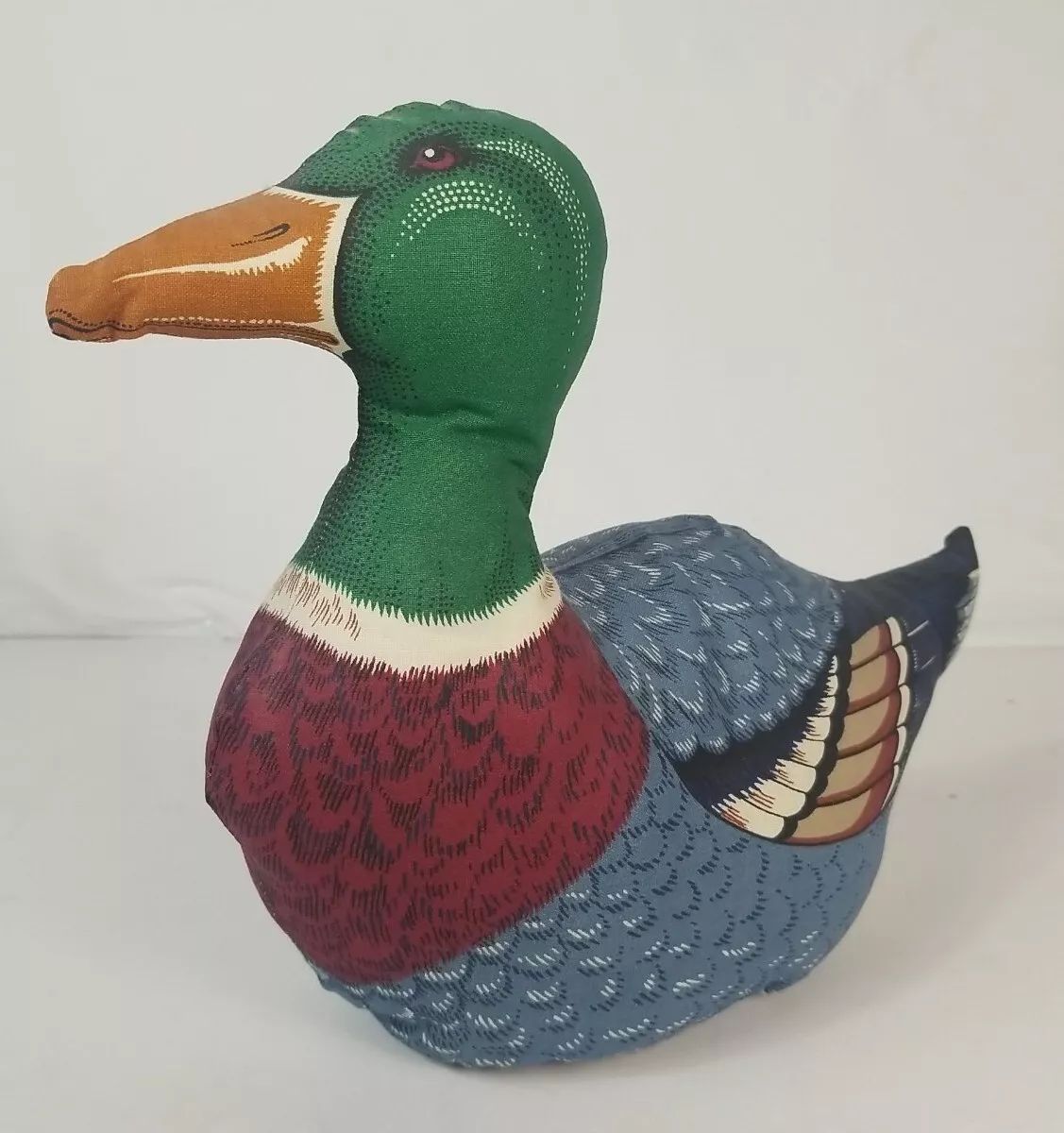 Vintage Plush Stuffed Decoy Mallard Ducks Beautiful Colors Display Hunt | eBay US