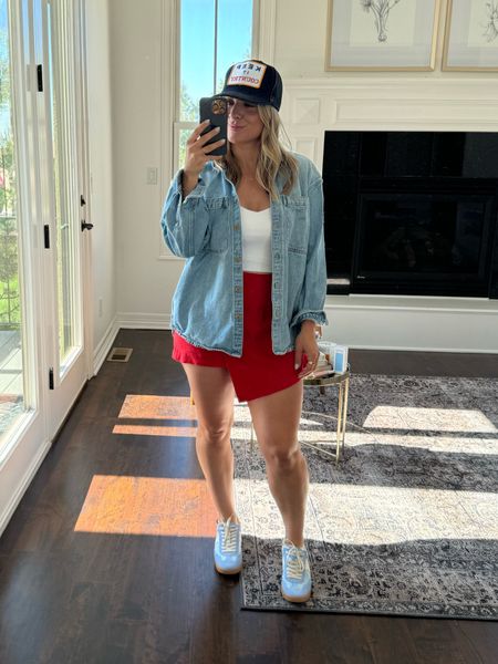 I always LOVE a skort outfit. Paired with this athletic tank, this is comfortable and makes me feel so good!

M in everything 

4th of July outfits, summer style, red white and blue outfits 

#LTKStyleTip #LTKFindsUnder50 #LTKFindsUnder100