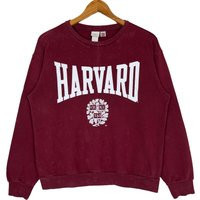 H&m Harvard University Big Logo Design Crewneck Sweatshirt Maroon Size Small | Etsy (US)