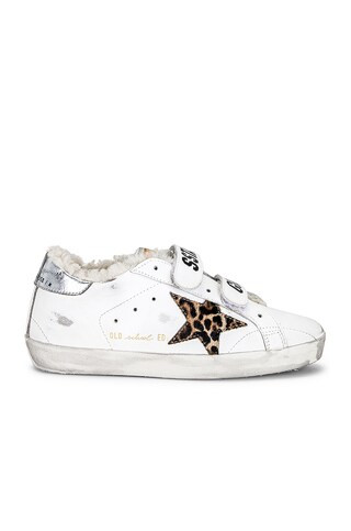 Golden Goose Old School Sneaker in White, Beige, Brown Leopard, Silver, & Beige from Revolve.com | Revolve Clothing (Global)