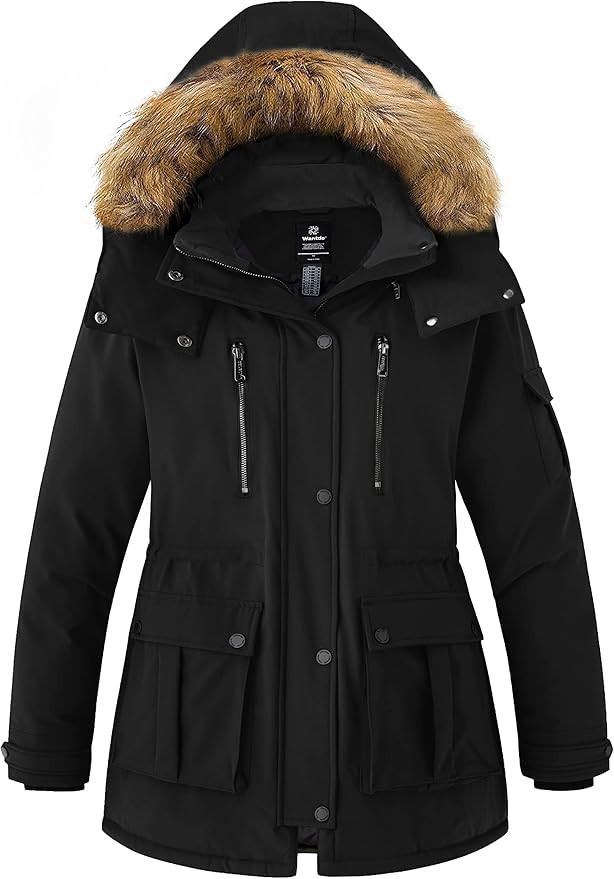 Wantdo Women's Plus Size Winter Coat Water-Repllent Puffer Jacket Warm Thicken Parka Overcoat wit... | Amazon (US)