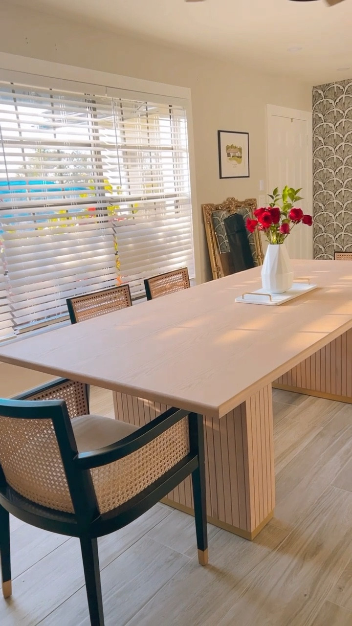 Dining table arrived! Just need to order a couple more cane back chairs and our dining room will be complete! 

#LTKFind #LTKfamily #LTKhome