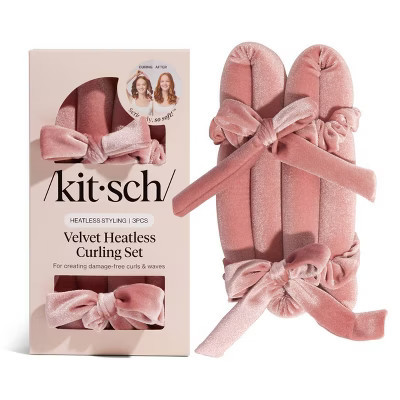 Kitsch Velvet Heatless Curling Set Terracotta | Target