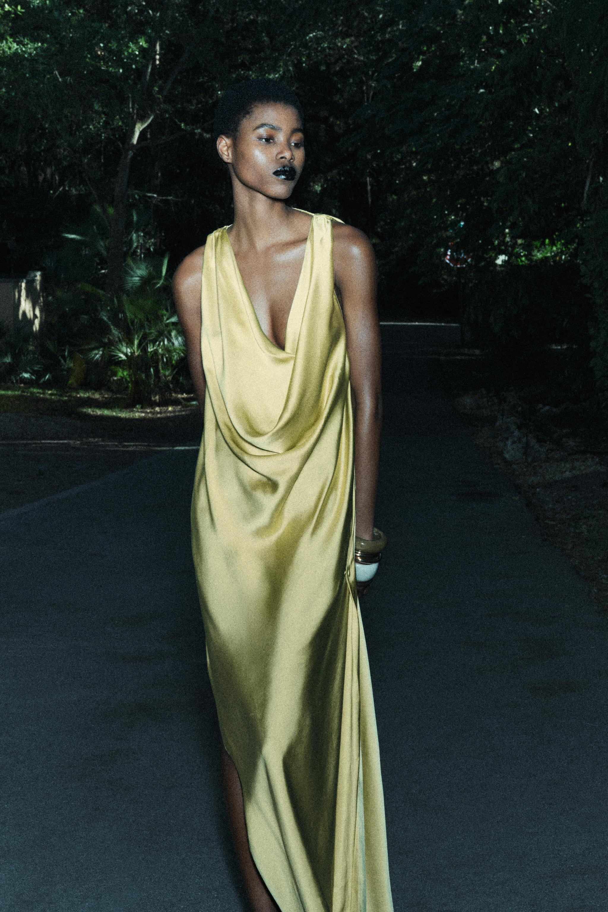 ZW COLLECTION SATIN FLOWY DRESS | Zara US