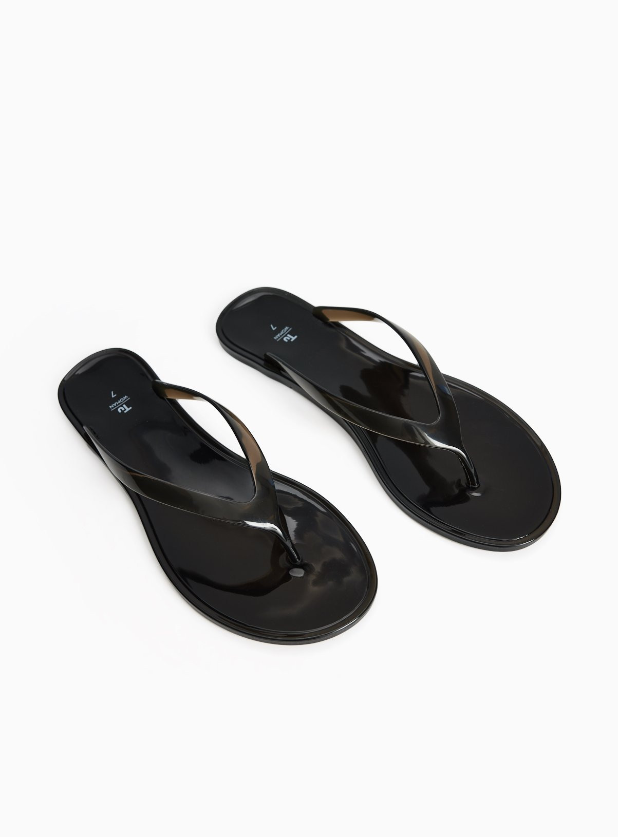 Black Jelly Flip Flops | Tu Clothing