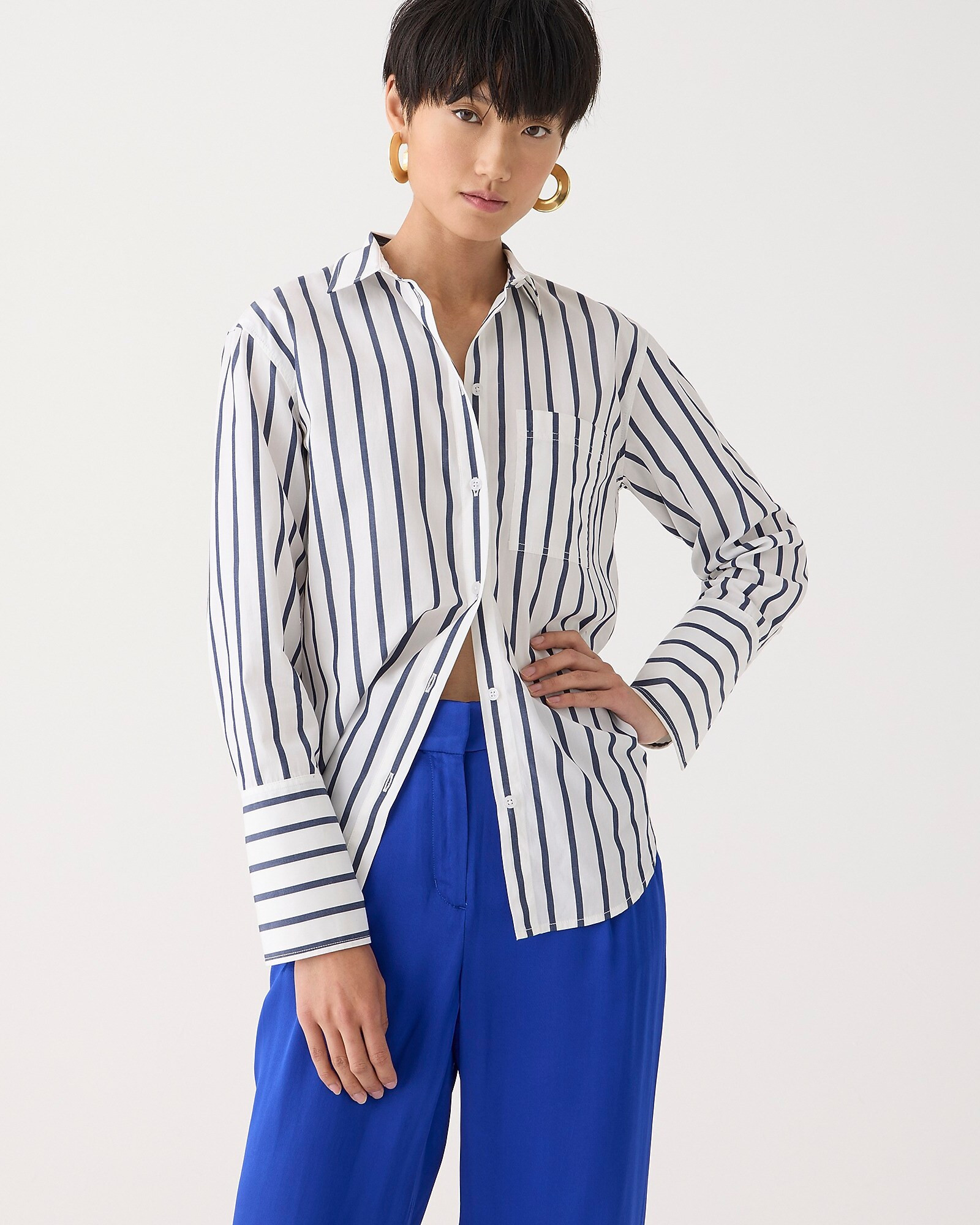 Garçon cotton poplin shirt in stripe | J. Crew US