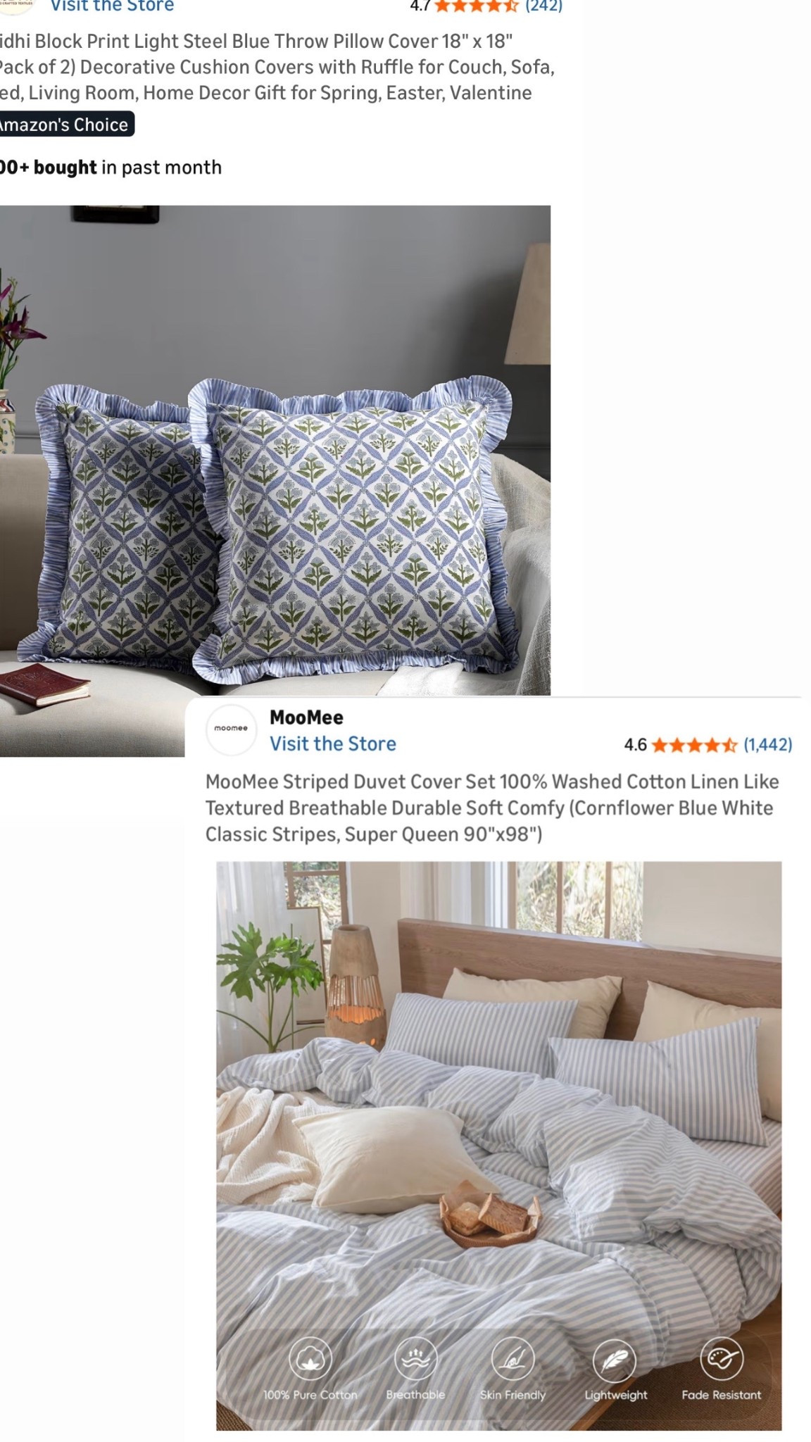 Just ordered new bedding and pillows for my room!!! Excited 💙💙💙 

#LTKmorningroutine #LTKSpringSale #LTKHome