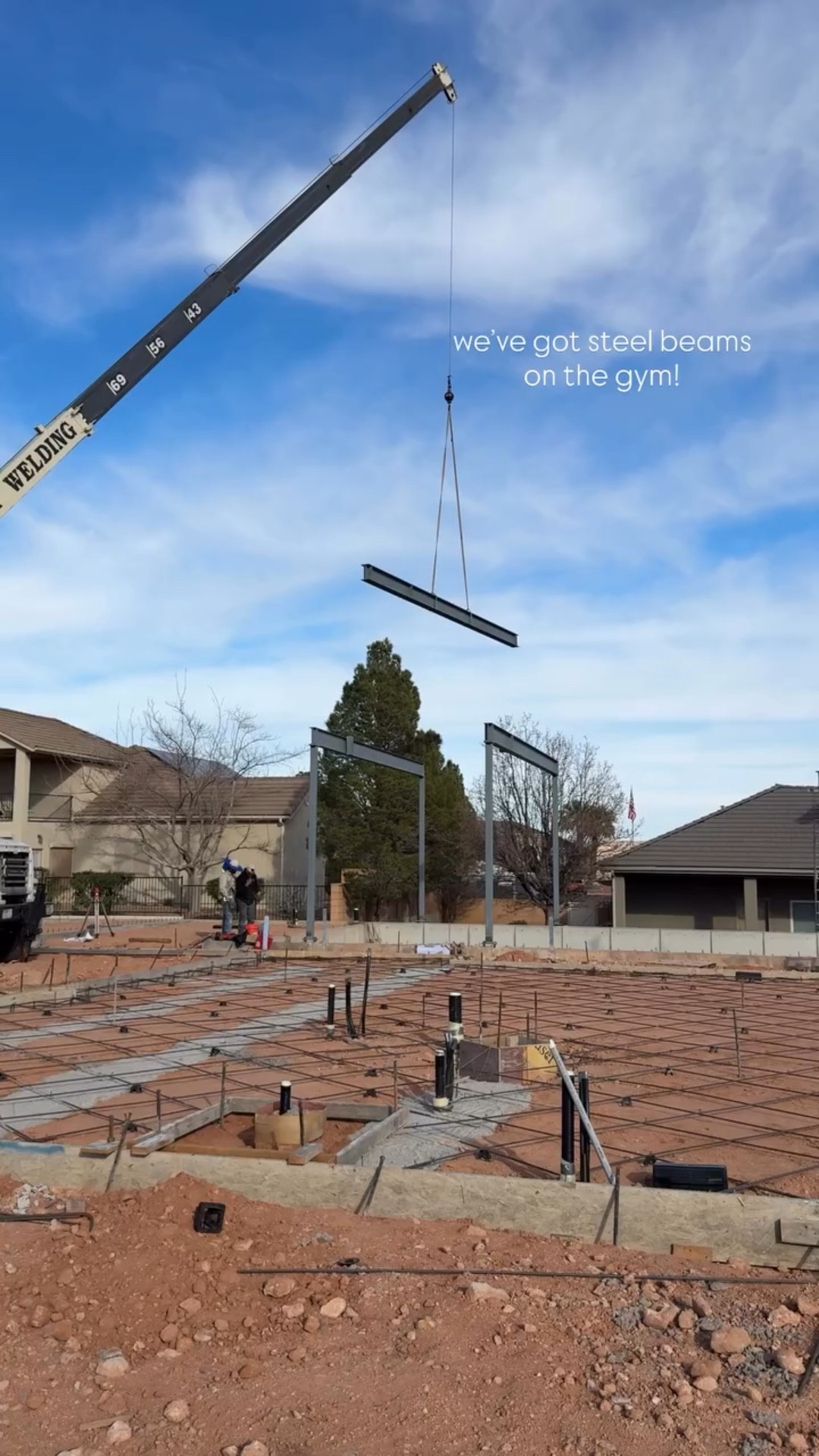 we’ve got steel beams on the gym!