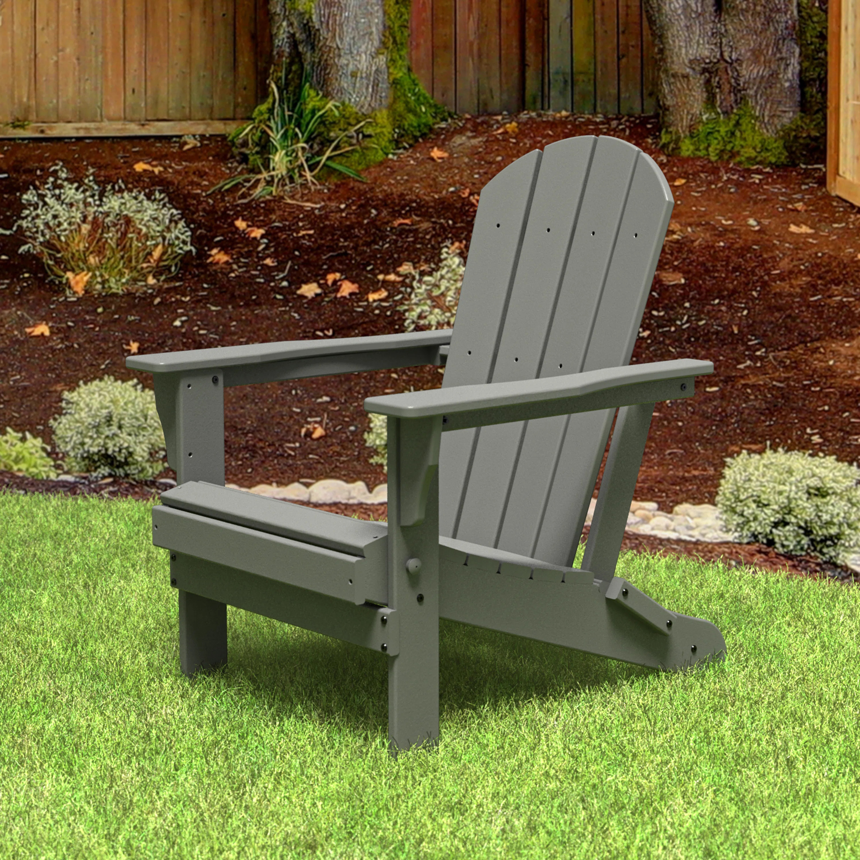 Ebern Designs POLYWOOD Folding Adirondack Chair  & Reviews | Wayfair | Wayfair North America