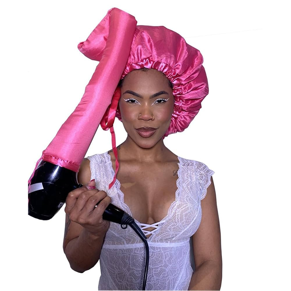 Soulta® Satin Diffuser Drying Cap - Pink | Amazon (US)