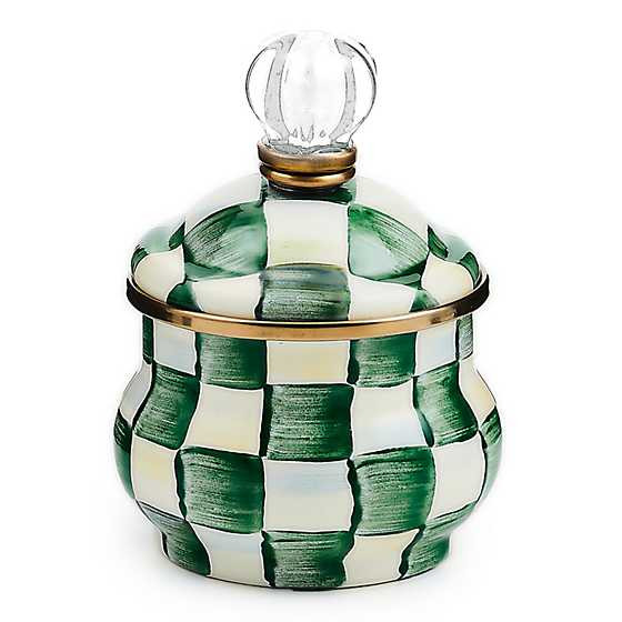 Emerald Check Lidded Sugar Bowl | MacKenzie-Childs