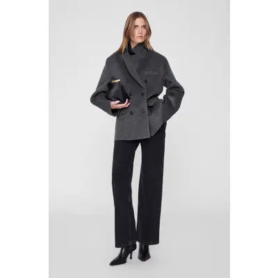 ANINE BING Sali Coat in Dark Grey at Nordstrom, Size 36 | Nordstrom