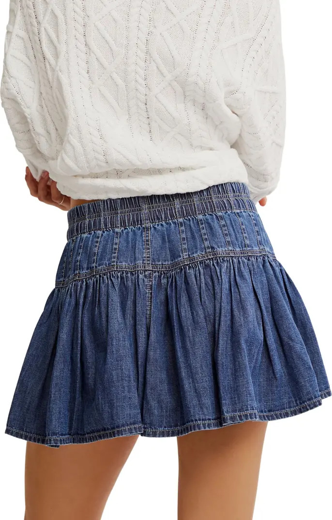Roselle Drawstring Denim Miniskirt | Nordstrom