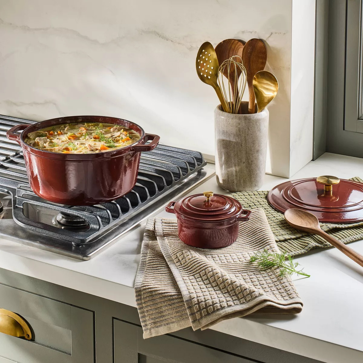 5qt Dutch Oven Red - Hearth & Hand™ with Magnolia | Target